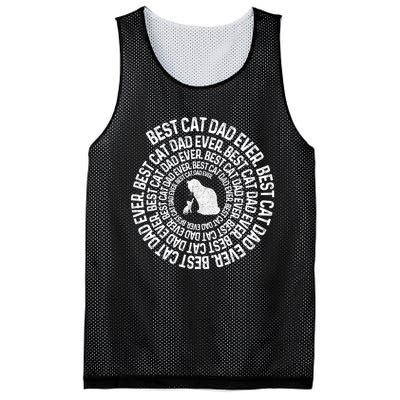 Spiral Cat Dad Best Cat Ever Spiral Vintage Fathers Day Mesh Reversible Basketball Jersey Tank