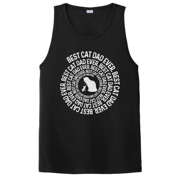 Spiral Cat Dad Best Cat Ever Spiral Vintage Fathers Day PosiCharge Competitor Tank