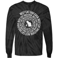 Spiral Cat Dad Best Cat Ever Spiral Vintage Fathers Day Tie-Dye Long Sleeve Shirt