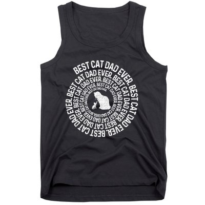 Spiral Cat Dad Best Cat Ever Spiral Vintage Fathers Day Tank Top