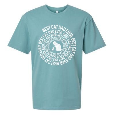 Spiral Cat Dad Best Cat Ever Spiral Vintage Fathers Day Sueded Cloud Jersey T-Shirt