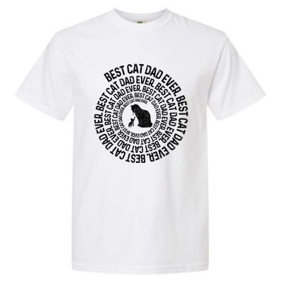 Spiral Cat Dad Best Cat Ever Spiral Vintage Fathers Day Garment-Dyed Heavyweight T-Shirt