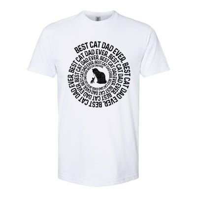 Spiral Cat Dad Best Cat Ever Spiral Vintage Fathers Day Softstyle® CVC T-Shirt