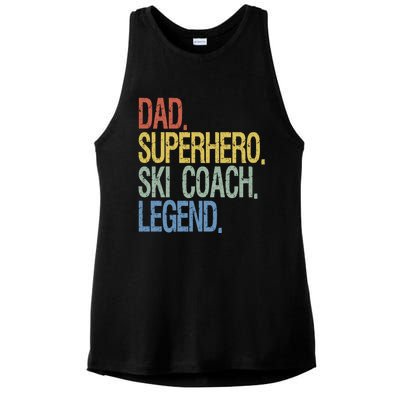 Ski Coach Dad Gift Ladies PosiCharge Tri-Blend Wicking Tank