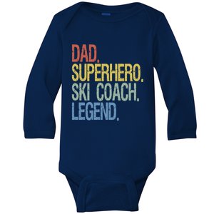 Ski Coach Dad Gift Baby Long Sleeve Bodysuit