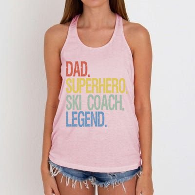 Ski Coach Dad Gift Women's Knotted Racerback Tank