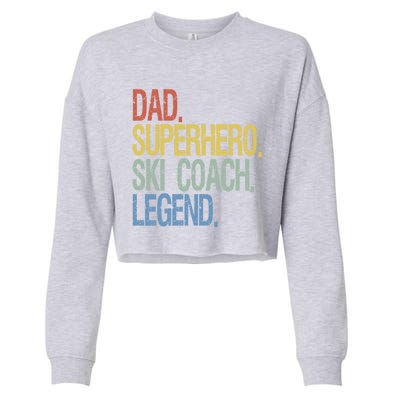 Ski Coach Dad Gift Cropped Pullover Crew