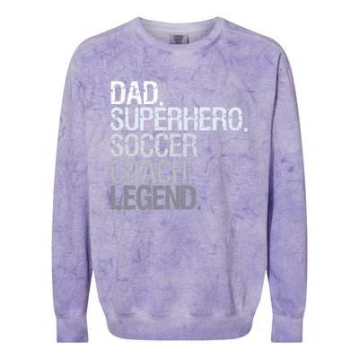 Soccer Coach Dad Colorblast Crewneck Sweatshirt