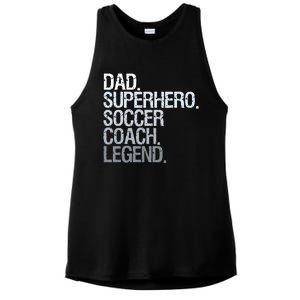 Soccer Coach Dad Ladies PosiCharge Tri-Blend Wicking Tank