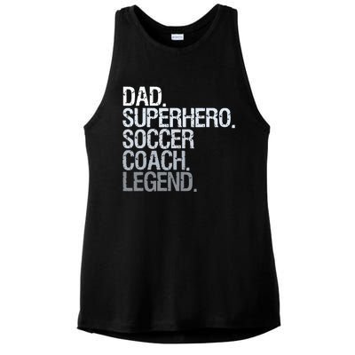 Soccer Coach Dad Ladies PosiCharge Tri-Blend Wicking Tank