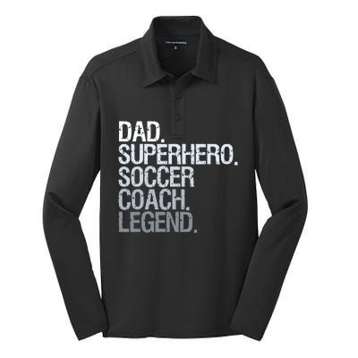 Soccer Coach Dad Silk Touch Performance Long Sleeve Polo