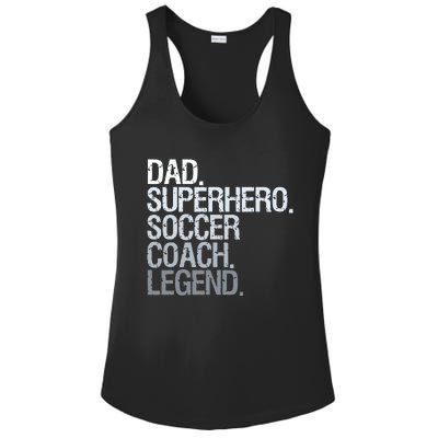 Soccer Coach Dad Ladies PosiCharge Competitor Racerback Tank