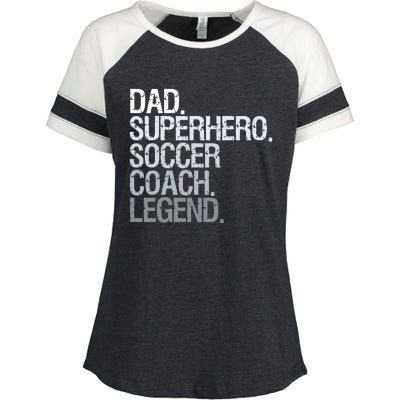 Soccer Coach Dad Enza Ladies Jersey Colorblock Tee