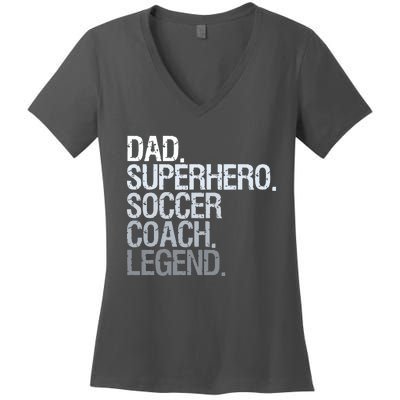 Soccer Coach Dad Women's V-Neck T-Shirt