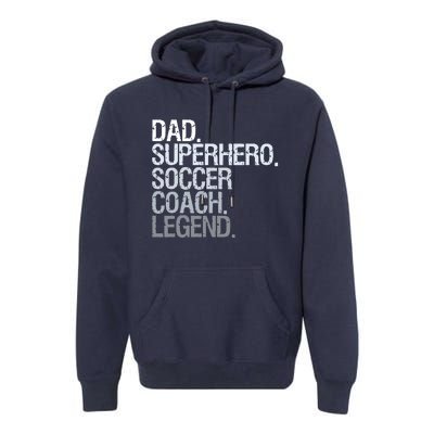 Soccer Coach Dad Premium Hoodie