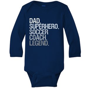 Soccer Coach Dad Baby Long Sleeve Bodysuit