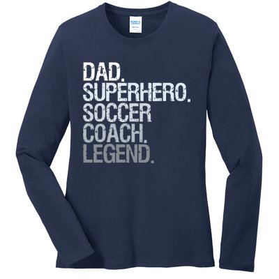 Soccer Coach Dad Ladies Long Sleeve Shirt