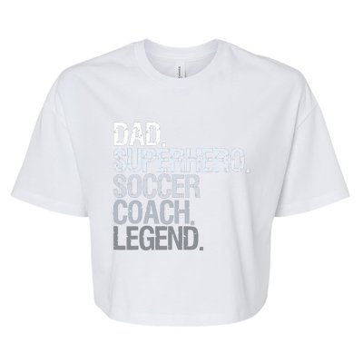 Soccer Coach Dad Bella+Canvas Jersey Crop Tee