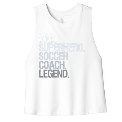 Soccer Coach Dad Women's Racerback Cropped Tank