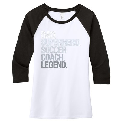 Soccer Coach Dad Women's Tri-Blend 3/4-Sleeve Raglan Shirt