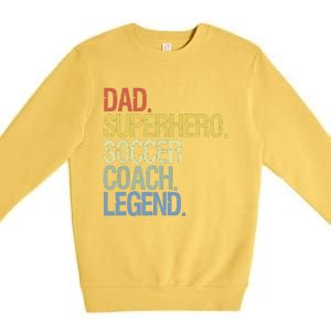 Soccer Coach Dad Premium Crewneck Sweatshirt