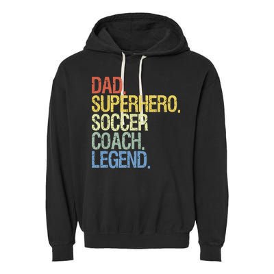 Soccer Coach Dad Garment-Dyed Fleece Hoodie