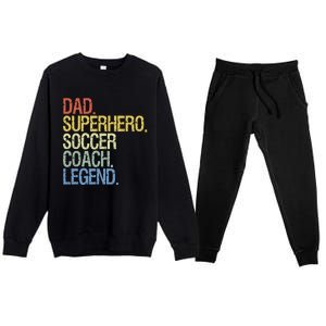 Soccer Coach Dad Premium Crewneck Sweatsuit Set