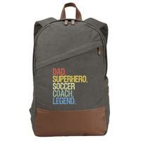 Soccer Coach Dad Cotton Canvas Backpack