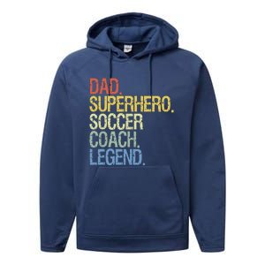 Soccer Coach Dad Performance Fleece Hoodie