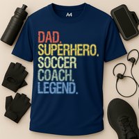 Soccer Coach Dad Cooling Performance Crew T-Shirt