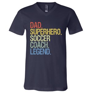 Soccer Coach Dad V-Neck T-Shirt