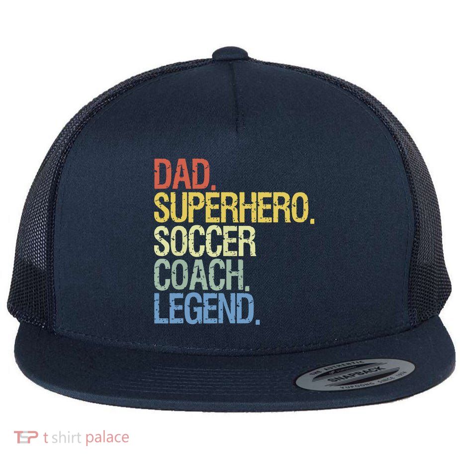 Soccer Coach Dad Flatbill Hat