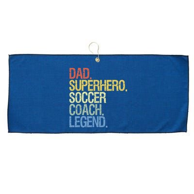 Soccer Coach Dad Large Microfiber Waffle Golf Towel