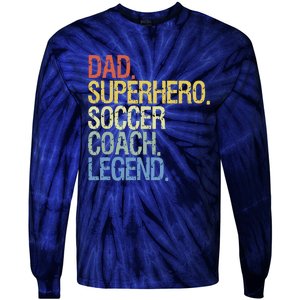 Soccer Coach Dad Tie-Dye Long Sleeve Shirt