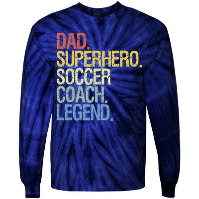 Soccer Coach Dad Tie-Dye Long Sleeve Shirt