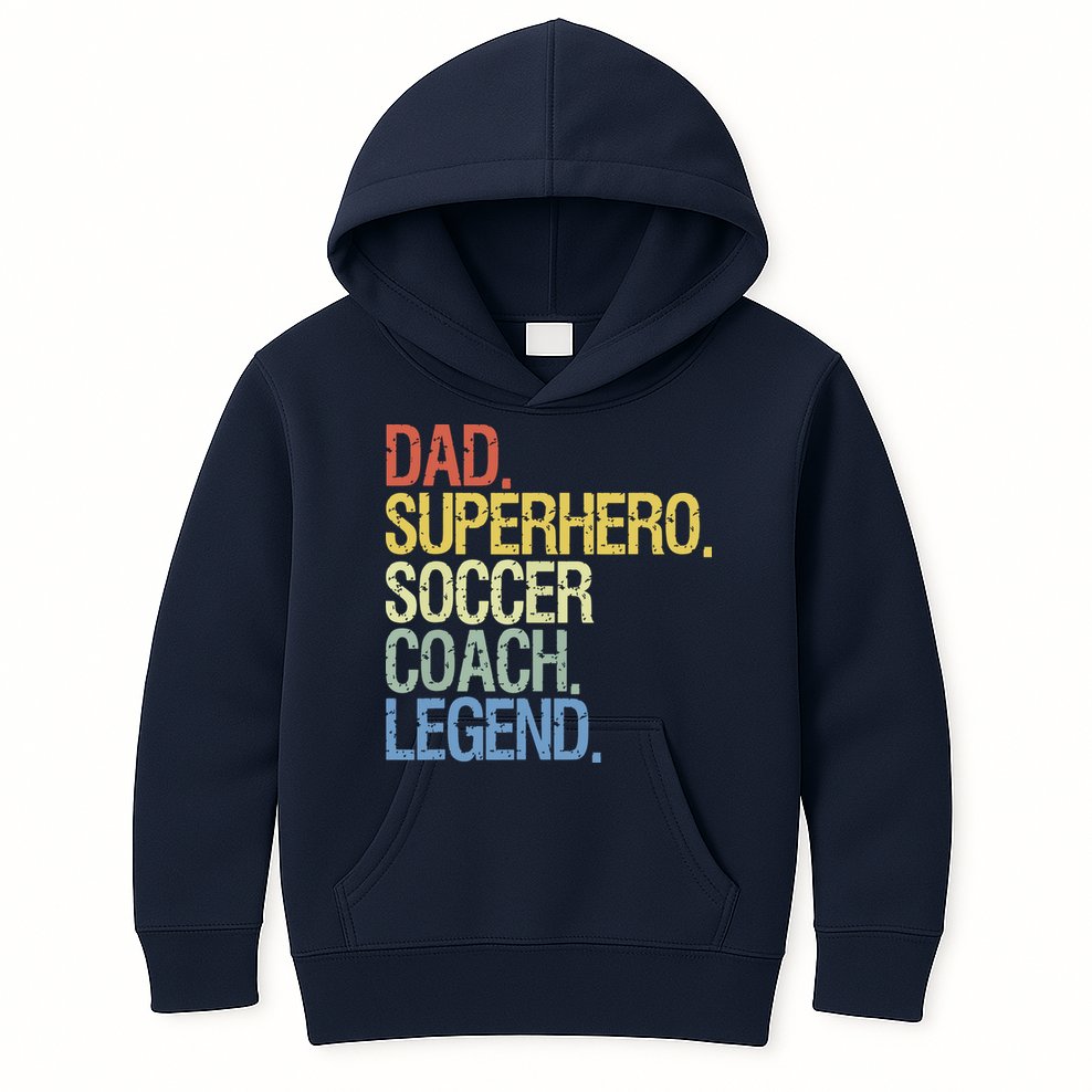Soccer Coach Dad Kids Hoodie