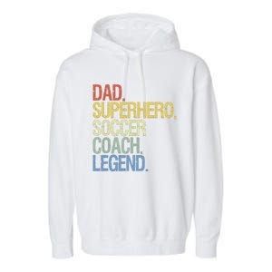 Soccer Coach Dad Garment-Dyed Fleece Hoodie