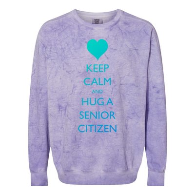 Senior Citizens Day Grandparents Senior Citizen Cute Gift Colorblast Crewneck Sweatshirt