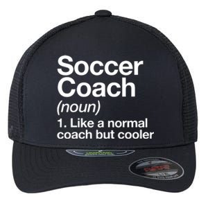 Soccer Coach Definition Sports School Instructor Trainer Flexfit Unipanel Trucker Cap