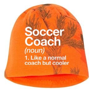 Soccer Coach Definition Sports School Instructor Trainer Kati - Camo Knit Beanie