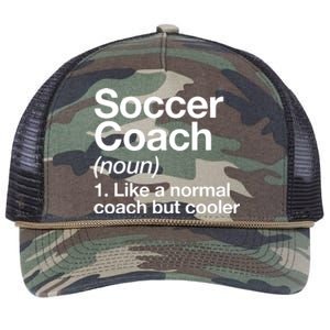 Soccer Coach Definition Sports School Instructor Trainer Retro Rope Trucker Hat Cap