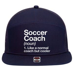 Soccer Coach Definition Sports School Instructor Trainer 7 Panel Mesh Trucker Snapback Hat