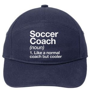 Soccer Coach Definition Sports School Instructor Trainer 7-Panel Snapback Hat