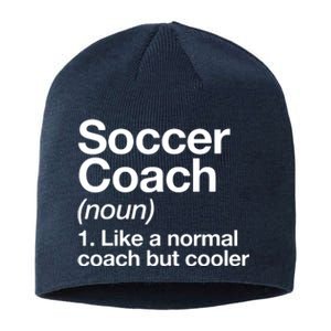 Soccer Coach Definition Sports School Instructor Trainer Sustainable Beanie