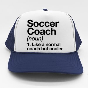 Soccer Coach Definition Sports School Instructor Trainer Trucker Hat