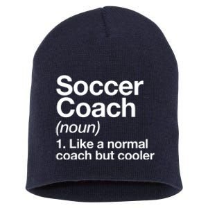 Soccer Coach Definition Sports School Instructor Trainer Short Acrylic Beanie