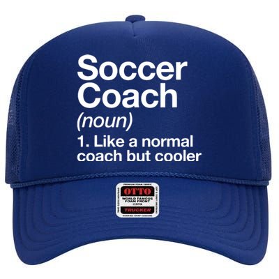 Soccer Coach Definition Sports School Instructor Trainer High Crown Mesh Back Trucker Hat