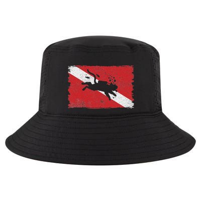 Scuba Cat Diving Flag Vintage Cats Diver Dive Funny Minimal Cool Comfort Performance Bucket Hat