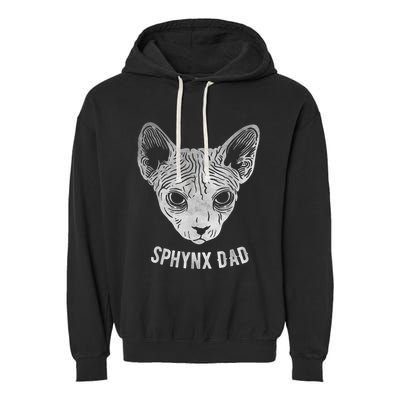 Sphynx Cat Dad Garment-Dyed Fleece Hoodie