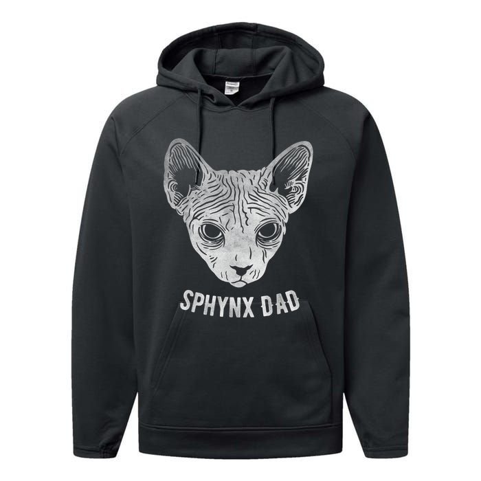 Sphynx Cat Dad Performance Fleece Hoodie